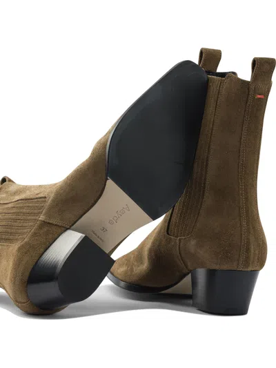 Aeyde Agate Ankle Boots Brown In Brown