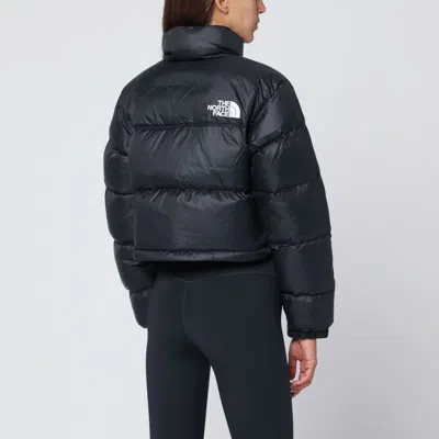 The North Face Black Padded Cropped Jacket In Black