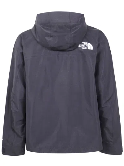 The North Face Logo-embroidered Hooded Jacket In Blue