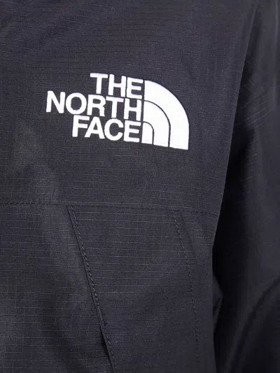 The North Face Logo-embroidered Hooded Jacket In Blue