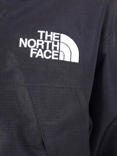 The North Face Logo-embroidered Hooded Jacket In Blue