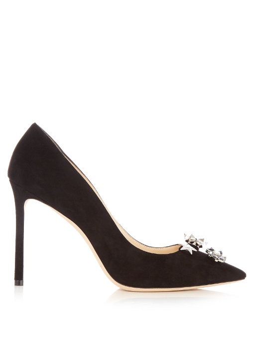 jimmy choo swarovski crystal studded heels