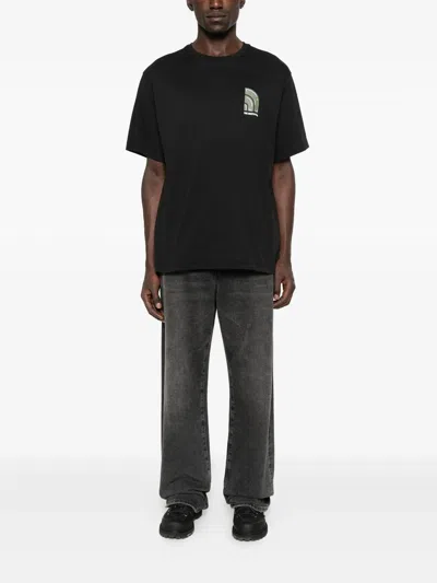 The North Face Bubble Logo Relaxed Ss Tee In Black