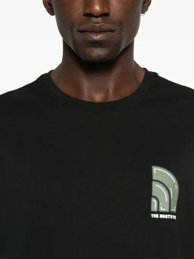 The North Face Bubble Logo Relaxed Ss Tee In Black