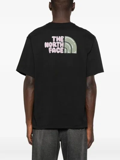 The North Face Bubble Logo Relaxed Ss Tee In Black