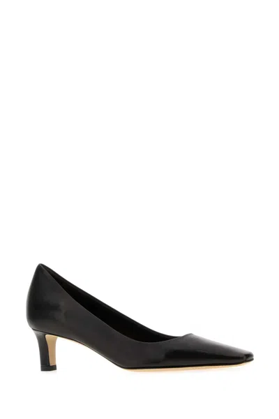 The Row Pointed Toe Leather Carla 45 Pumps In Black