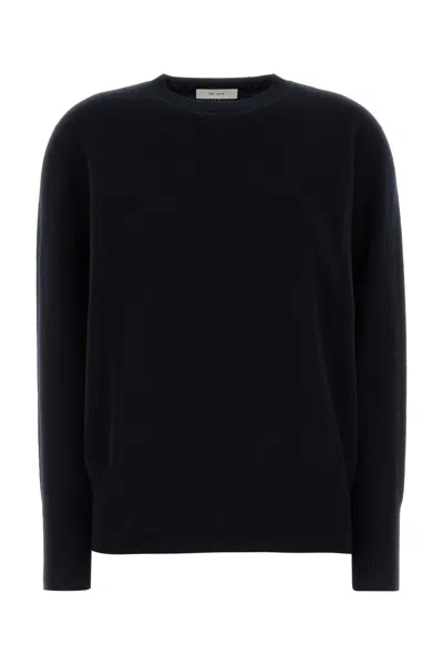 The Row Midnight Blue Cashmere Oversize Leilani Sweater In Black