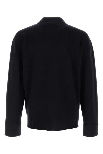 The Row Midnight Blue Stretch Cashmere Blend Hermann Sweater In Blue