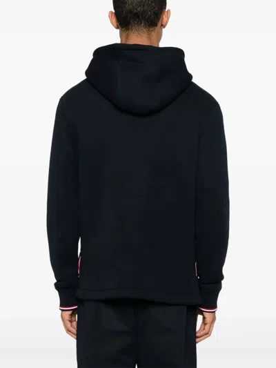 Thom Browne Oversized Hoodie Pullover With Rwb Tipping Stripe In Chunky Loopback Clothing In Black