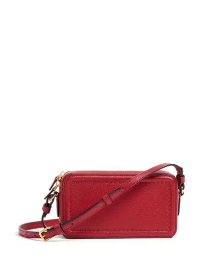 Valentino Garavani Alltime Leather Shoulder Bag With Vlogo Signature Detail In Red