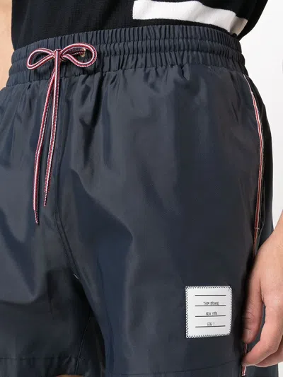 Thom Browne Drawcord Waistband Rugby Shorts In Blue