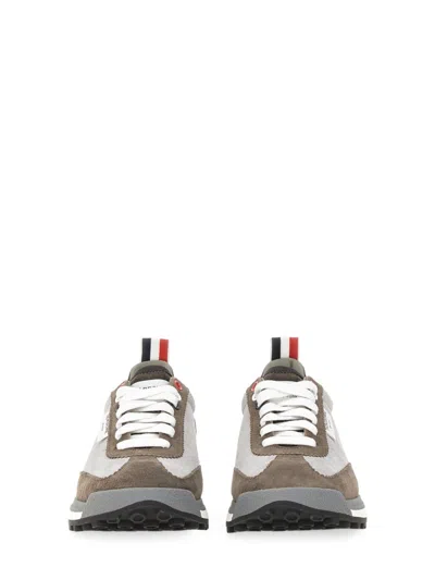 Thom Browne Woman Sneakers Light Grey Size 8 Leather In Multi