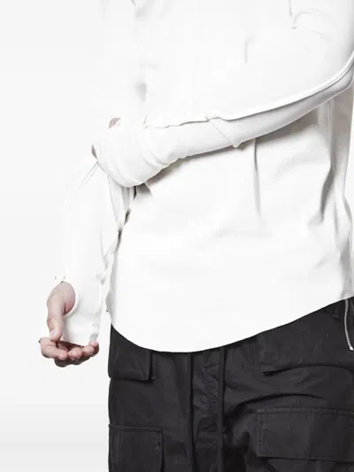 Thom Krom Long Sleeves Men T-shirt Worked Clothing In White