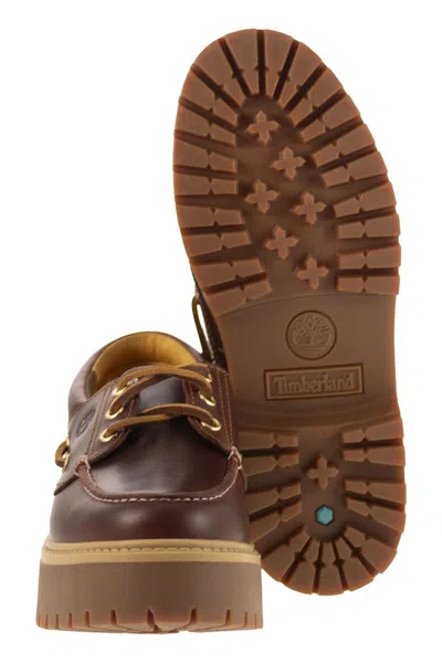 Timberland Stone Street Boat Shoe In Red