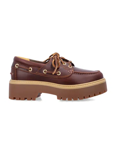 Timberland Stone Street Boat Shoe In Red