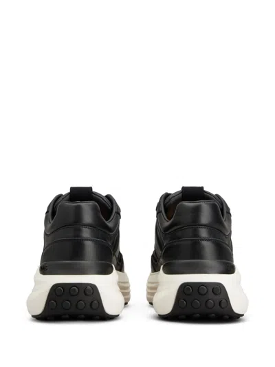 Tod's Leather And Technical Fabric Sneakers In Black