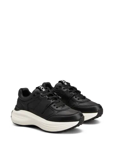 Tod's Leather And Technical Fabric Sneakers In Black