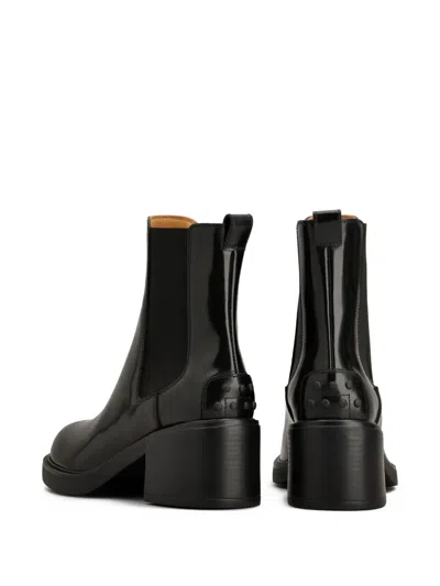 Tod's Janeiro Gomma Leather Chelsea Boots In Black