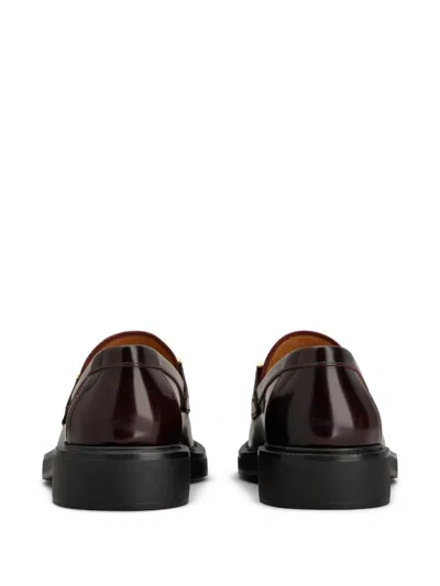 Tod's Leather Loafers With Metal Bar