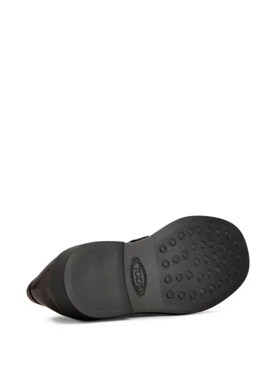 Tod's Leather Loafers With Metal Bar