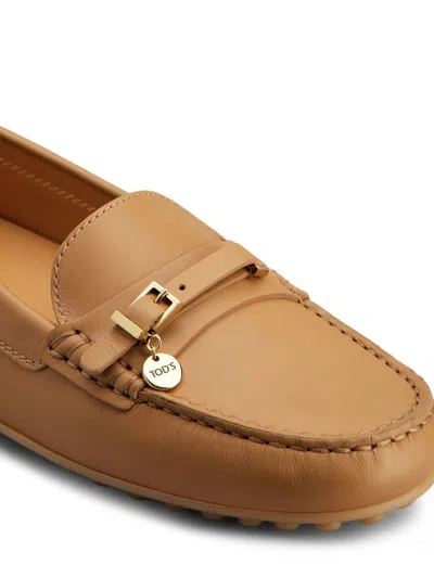 Tod's Leather City Gommino Driving Shoes In Brown