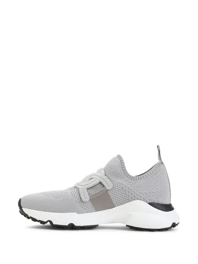 Tod's Breathable Grey Sneakers With Supportive Rubber Sole In Multi