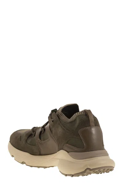 Tod's Sneakers In Leather And Technical Fabric In Multi