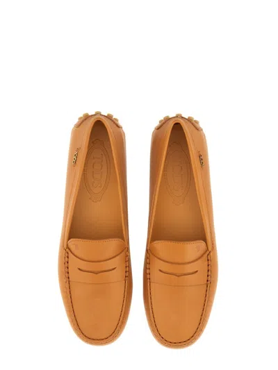 Tod's Gommino Leather Penny Driving Shoes In Brown