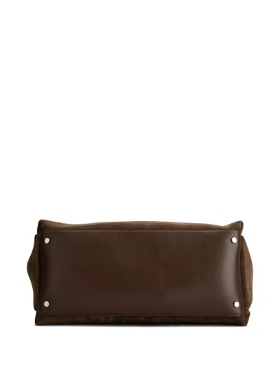 Tod's T Pendant Logo Medium 2 Handles Bags In Brown