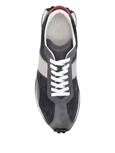 Tod's Gommino Panelled Low-top Sneakers In Blue