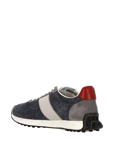 Tod's Gommino Panelled Low-top Sneakers In Blue