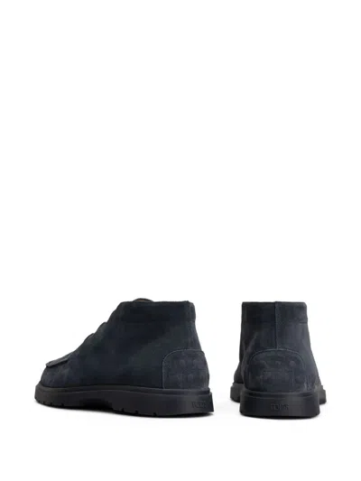 Tod's Mens Tods Ibrido Suede Desert Boots In Blue