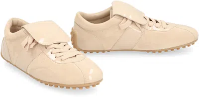 Tod's T-marathon Suede Sneakers In Gold
