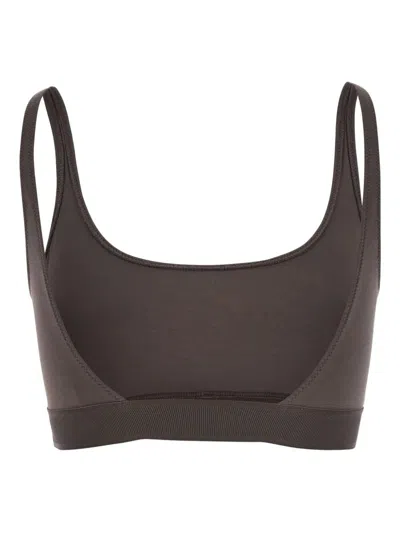 Tom Ford Signature Stretch Bralette With Elasticated Band Clothing In Brown