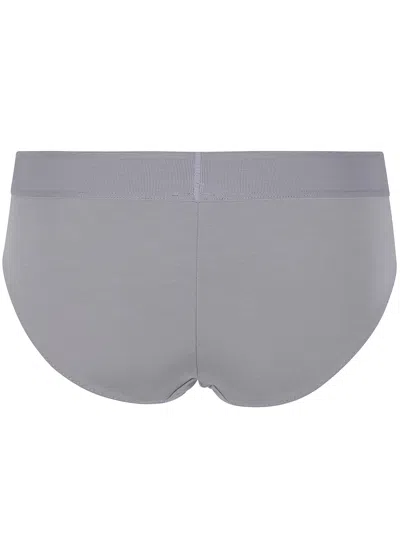 Tom Ford Seamless Elastic Waistband Boy Shorts In Gray