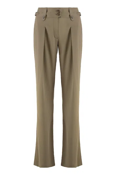 Tom Ford Silk Trousers In Green