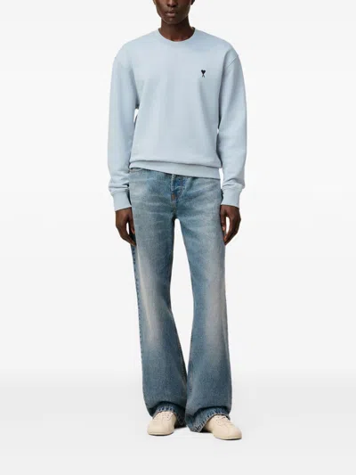 Ami Alexandre Mattiussi Ami Paris Ami Paris De Coeur Cotton Sweatshirt In Blue