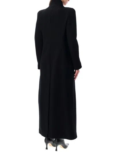 Tom Ford Straight Hem Long Coat In Blue