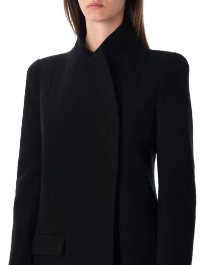 Tom Ford Straight Hem Long Coat In Blue