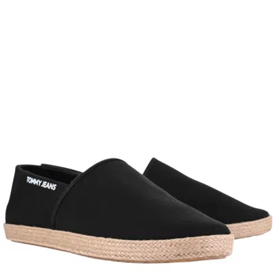 Tommy Hilfiger Black Recycled Cotton Sneakers In Black