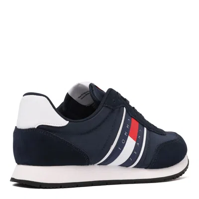 Tommy Hilfiger Black Recycled Polyester Sneakers In Blue