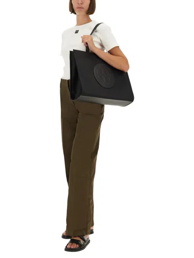 Tory Burch Green Cotton Trouser In Brown