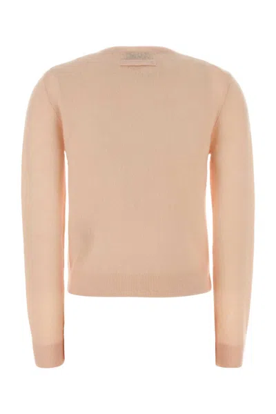 Tory Burch Pastel Pink Cashmere Blend Cardigan In Neutral