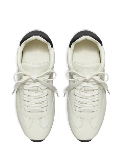 Tory Burch Perforated Leather Sneakers In White