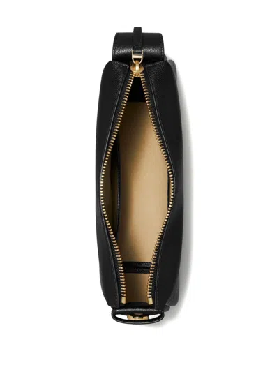 Tory Burch Romy Leather Shoulder Bag In Black