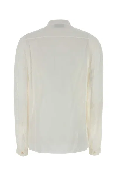Tory Burch Georgette Bow Blouse Shirts White In Neutral