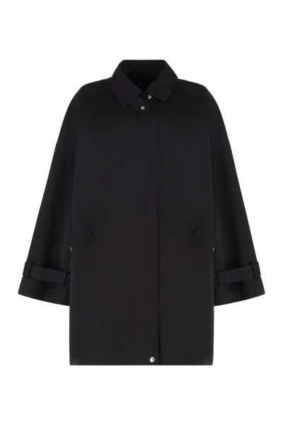 Totême Toteme Cotton Trench Coat In Black
