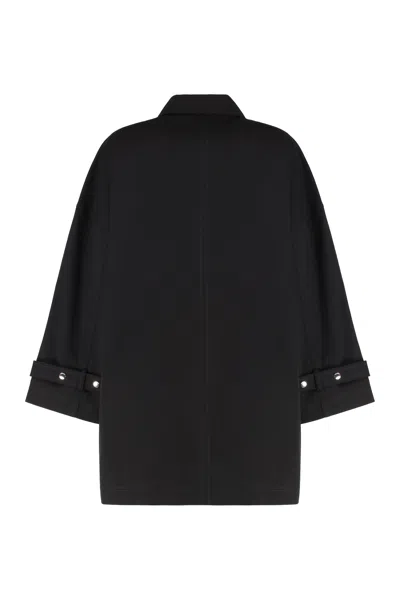 Totême Toteme Cotton Trench Coat In Black