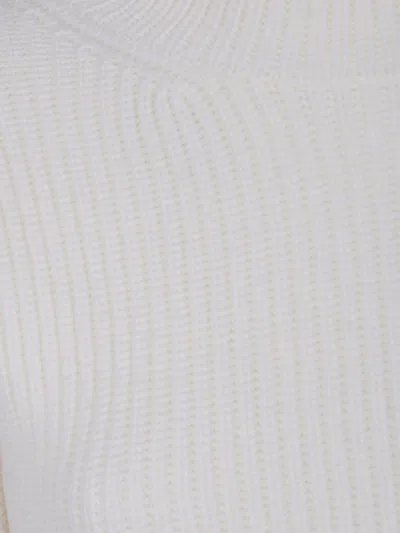Totême Toteme Slit Sleeves Knit Clothing In White