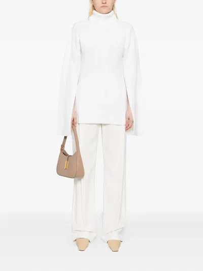Totême Toteme Slit Sleeves Knit Clothing In White